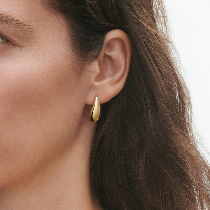 Georg Jensen REFLECT 18ct Yellow Gold Hoop Earrings
