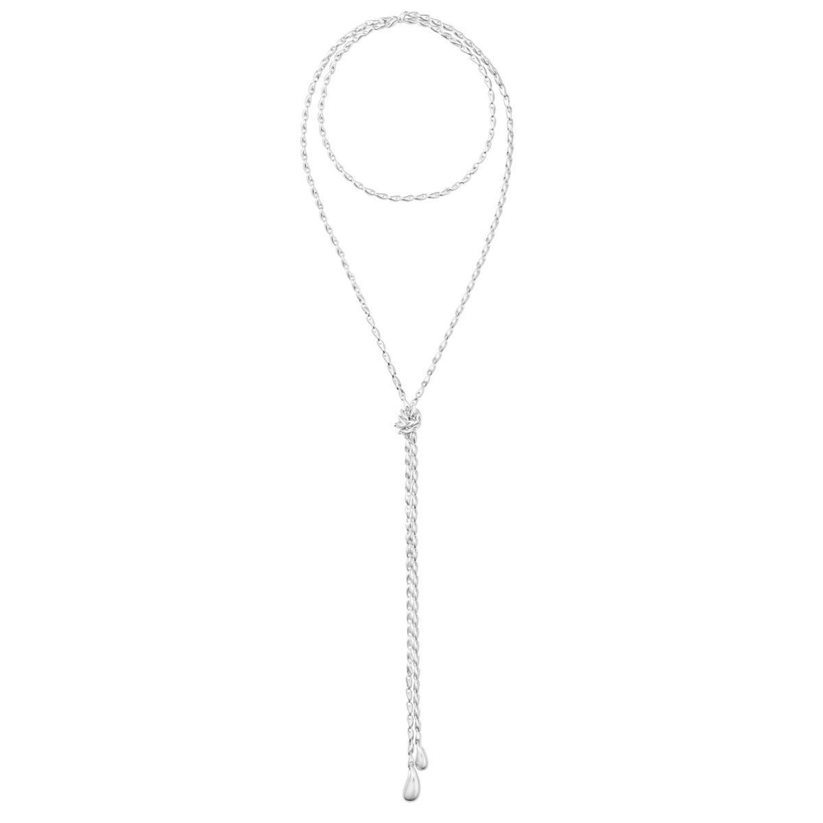 Georg Jensen REFLECT Sterling SIlver 130cm Lariat Necklace