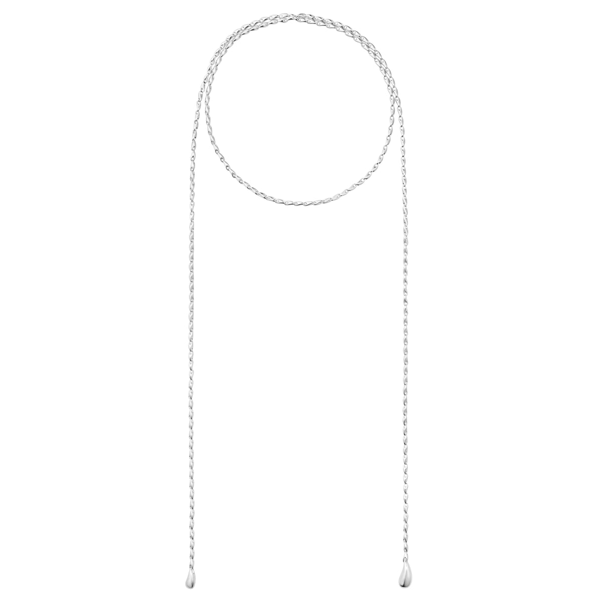 Georg Jensen REFLECT Sterling SIlver 130cm Lariat Necklace
