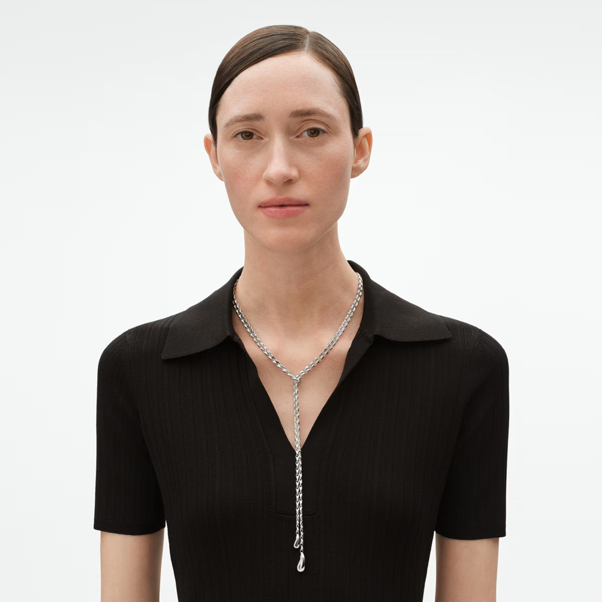 Georg Jensen REFLECT Sterling SIlver 130cm Lariat Necklace