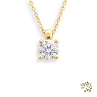 Windsor 0.51ct Diamond Yellow Gold Pendant - Michael Jones Jeweller