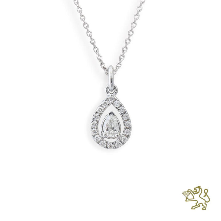 Skye Pear Petite 0.16ct Diamond Platinum Pendant