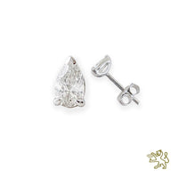Classic Pear 0.40ct Diamond Platinum Earrings - Michael Jones Jeweller