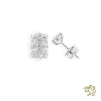 Classic Oval 0.40ct Diamond Platinum Earrings - Michael Jones Jeweller