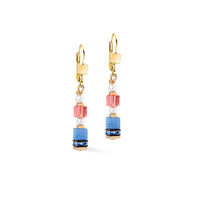 Coeur de Lion Sparkling Princess Spikes Gold-Multicolour Drop Earrings