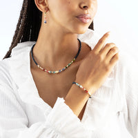 Coeur de Lion Sparkling Princess Spikes Gold-Multicolour Drop Earrings