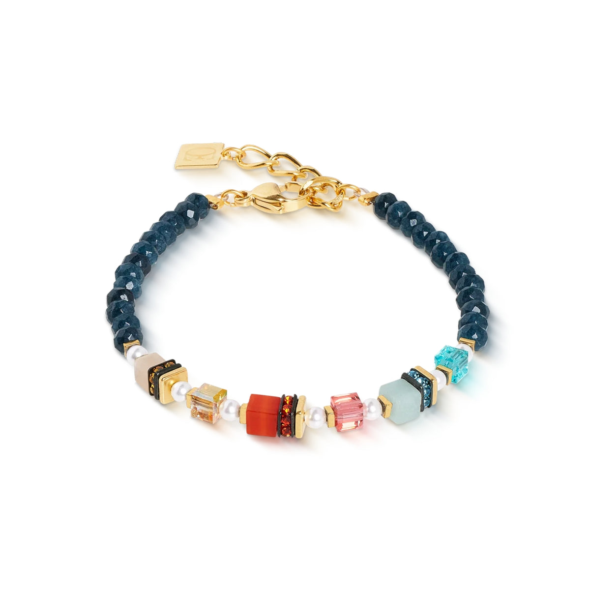 Coeur de Lion Sparkling Princess Spikes Gold-Multicolour Drop Bracelet - Michael Jones Jeweller