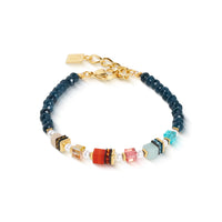 Coeur de Lion Sparkling Princess Spikes Gold-Multicolour Drop Bracelet