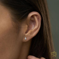 Classic Pear 0.40ct Diamond Platinum Earrings