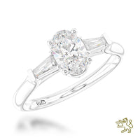 Eden Oval Solitaire 0.70ct G VS1 Diamond Platinum Ring