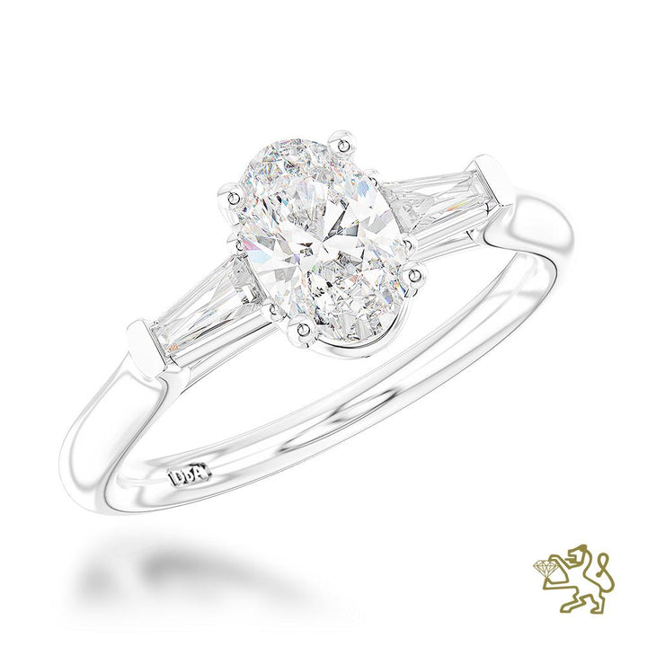 Eden Oval Solitaire 0.70ct G VS1 Diamond Platinum Ring