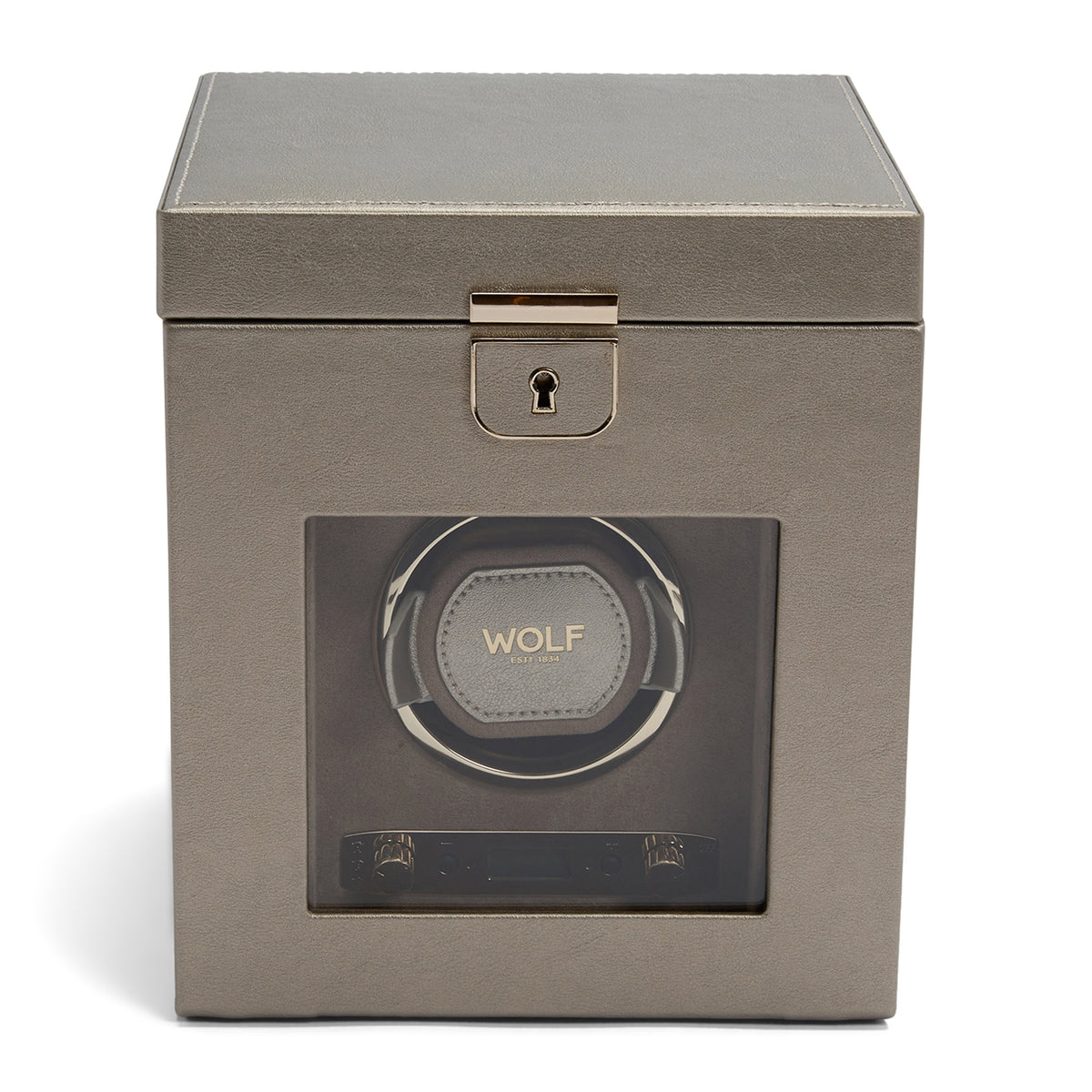 WOLF Palermo Single Watch Winder With Jewellery Storage - Michael Jones Jeweller