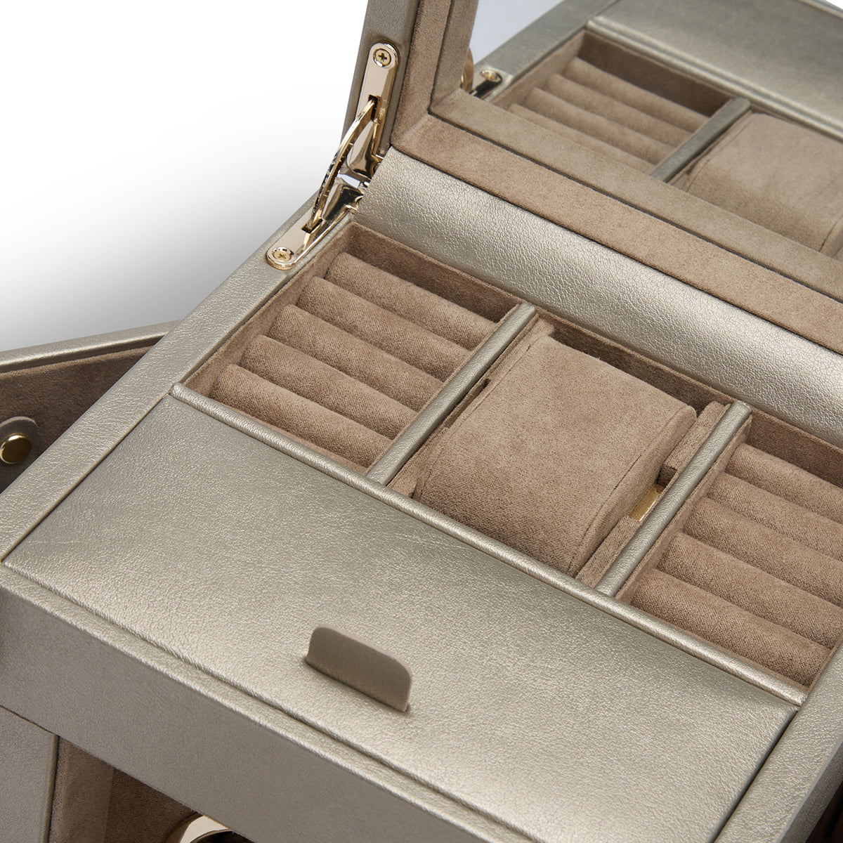 WOLF Palermo Single Watch Winder With Jewellery Storage - Michael Jones Jeweller