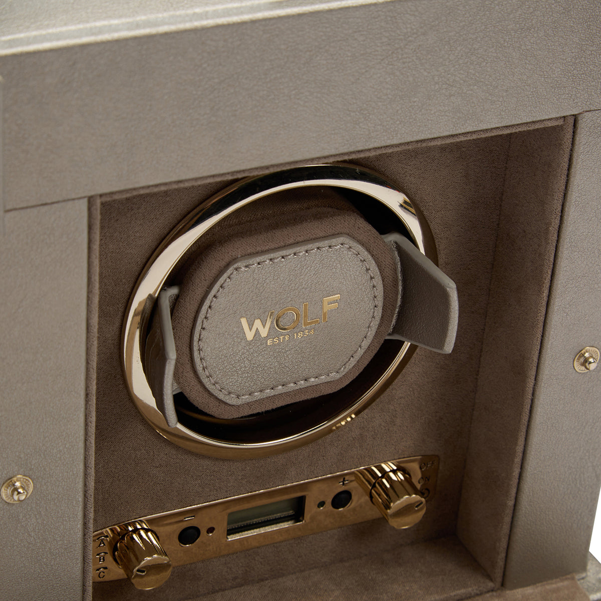 WOLF Palermo Single Watch Winder With Jewellery Storage - Michael Jones Jeweller