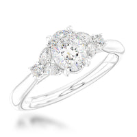 Amara Oval Solitaire 0.70ct Diamond Platinum Ring