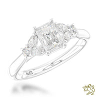 Amara Radiant Solitaire 0.60ct E VS1 Diamond Platinum Ring