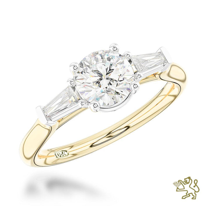 Eden Solitaire 0.70ct E SI1 Diamond Yellow Gold/Platinum Ring