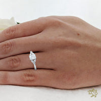 Amara Radiant Solitaire 0.60ct E VS1 Diamond Platinum Ring