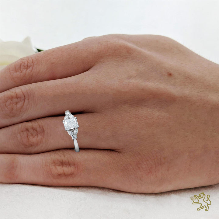 Amara Radiant Solitaire 0.60ct E VS1 Diamond Platinum Ring