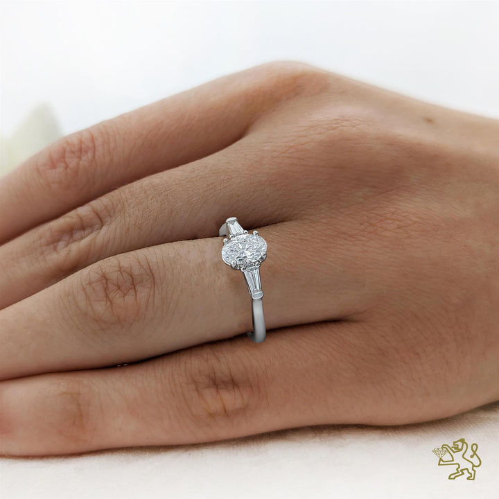 Eden Oval Solitaire 0.70ct G VS1 Diamond Platinum Ring