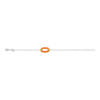 Ti Sento Yellow Gold Plated Orange Oval Link Bracelet 23008OR