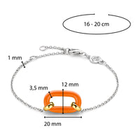 Ti Sento Yellow Gold Plated Orange Oval Link Bracelet 23008OR