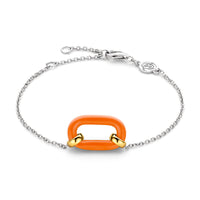 Ti Sento Yellow Gold Plated Orange Oval Link Bracelet 23008OR
