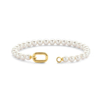 Ti Sento Yellow Gold Plated Synthetic Pearl Bracelet - Michael Jones Jeweller