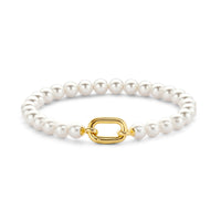 Ti Sento Yellow Gold Plated Synthetic Pearl Bracelet - Michael Jones Jeweller