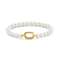 Ti Sento Yellow Gold Plated Synthetic Pearl Bracelet - Michael Jones Jeweller
