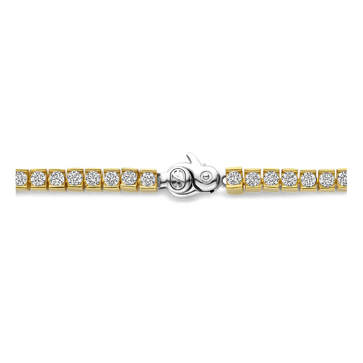 Ti Sento Yellow Gold Plated Cubic Zirconia Tennis Bracelet - Michael Jones Jeweller