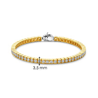 Ti Sento Yellow Gold Plated Cubic Zirconia Tennis Bracelet - Michael Jones Jeweller