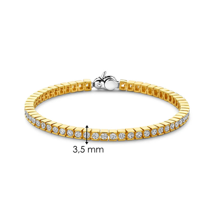 Ti Sento Yellow Gold Plated Cubic Zirconia Tennis Bracelet - Michael Jones Jeweller