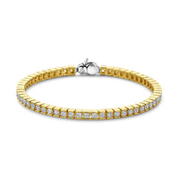 Ti Sento Yellow Gold Plated Cubic Zirconia Tennis Bracelet - Michael Jones Jeweller