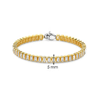 Ti Sento Yellow Gold Plated Cubic Zirconia Tennis Bracelet 23040ZY