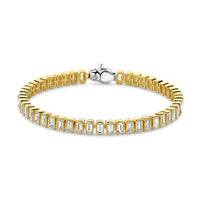 Ti Sento Yellow Gold Plated Cubic Zirconia Tennis Bracelet 23040ZY