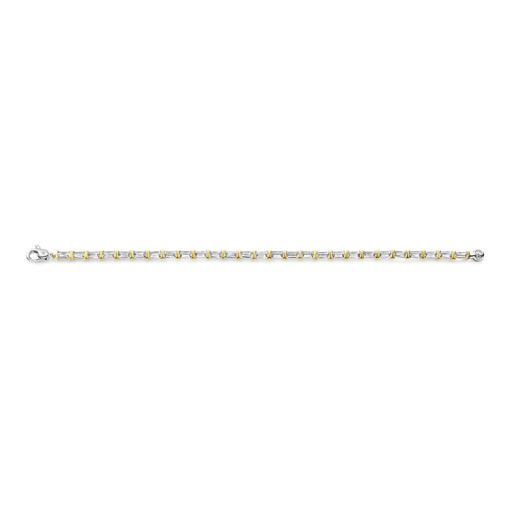 Ti Sento Yellow Gold Plated Cubic Zirconia Tennis Bracelet 23041ZY