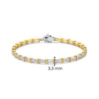 Ti Sento Yellow Gold Plated Cubic Zirconia Tennis Bracelet - Michael Jones Jeweller