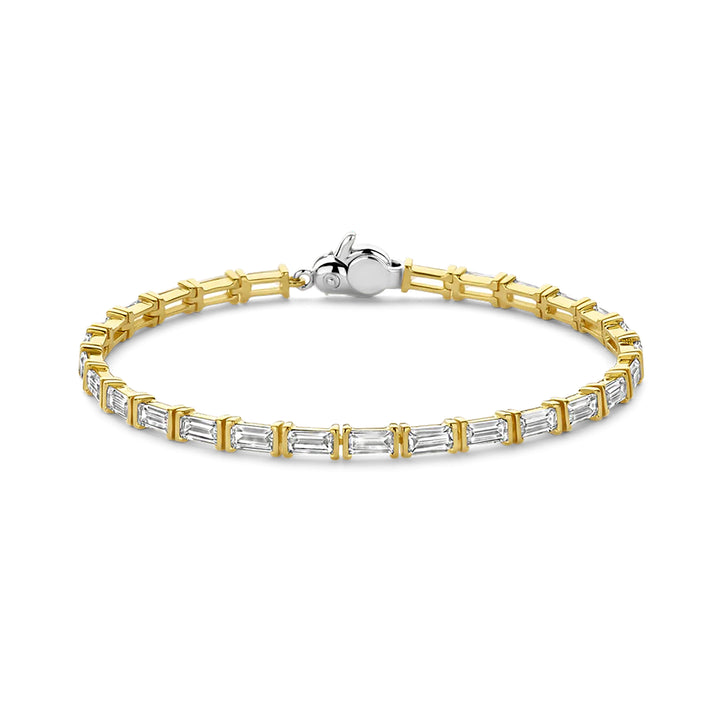 Ti Sento Yellow Gold Plated Cubic Zirconia Tennis Bracelet 23041ZY
