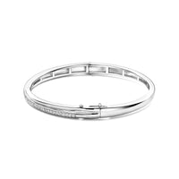 Ti Sento Cubic Zirconia Crossover Bangle - Michael Jones Jeweller