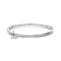 Ti Sento Cubic Zirconia Crossover Bangle - Michael Jones Jeweller