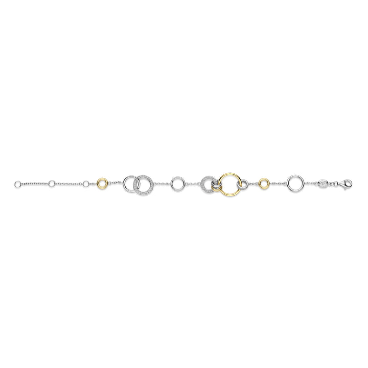 Ti Sento Yellow Gold Plated Cubic Zirconia Infinity Bracelet - Michael Jones Jeweller