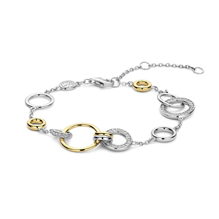 Ti Sento Yellow Gold Plated Cubic Zirconia Infinity Bracelet - Michael Jones Jeweller