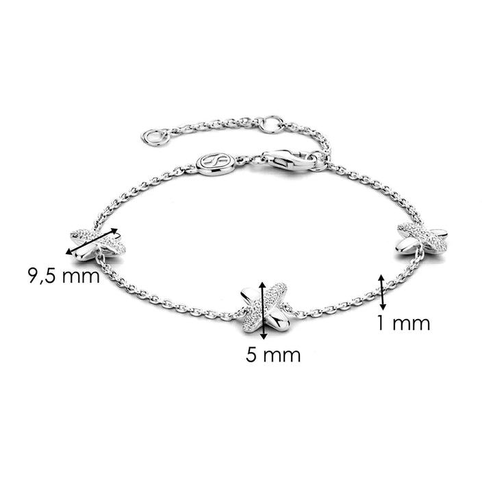Ti Sento Cubic Zirconia Cross Bracelet - Michael Jones Jeweller