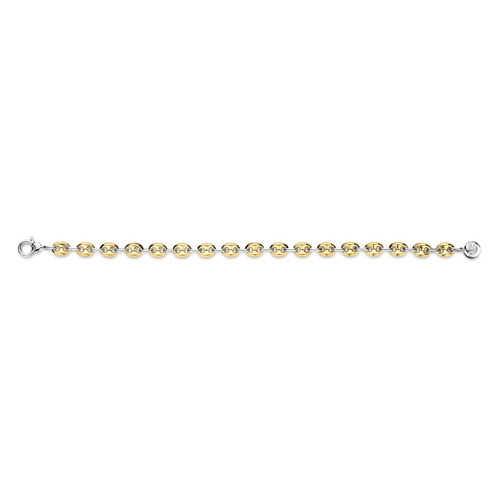 Ti Sento Yellow Gold Plated Coffee Bean Link Bracelet - Michael Jones Jeweller