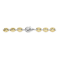 Ti Sento Yellow Gold Plated Coffee Bean Link Bracelet - Michael Jones Jeweller