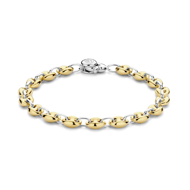 Ti Sento Yellow Gold Plated Coffee Bean Link Bracelet - Michael Jones Jeweller