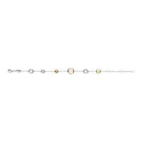 Ti Sento Yellow Gold Plated Mother of Pearl White and Cubic Zirconia Bracelet - Michael Jones Jeweller