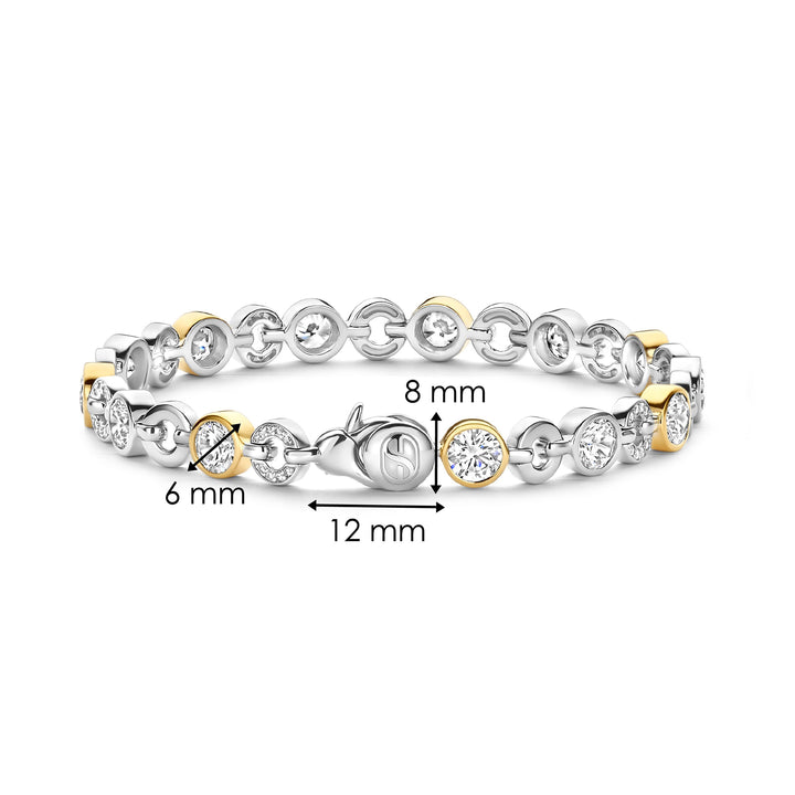 Ti Sento Yellow Gold Plated Cubic Zirconia Bracelet 23054ZY