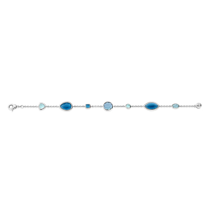 Ti Sento Dark Blue Crystal Multi Shape Bracelet 23063DB - Michael Jones Jeweller